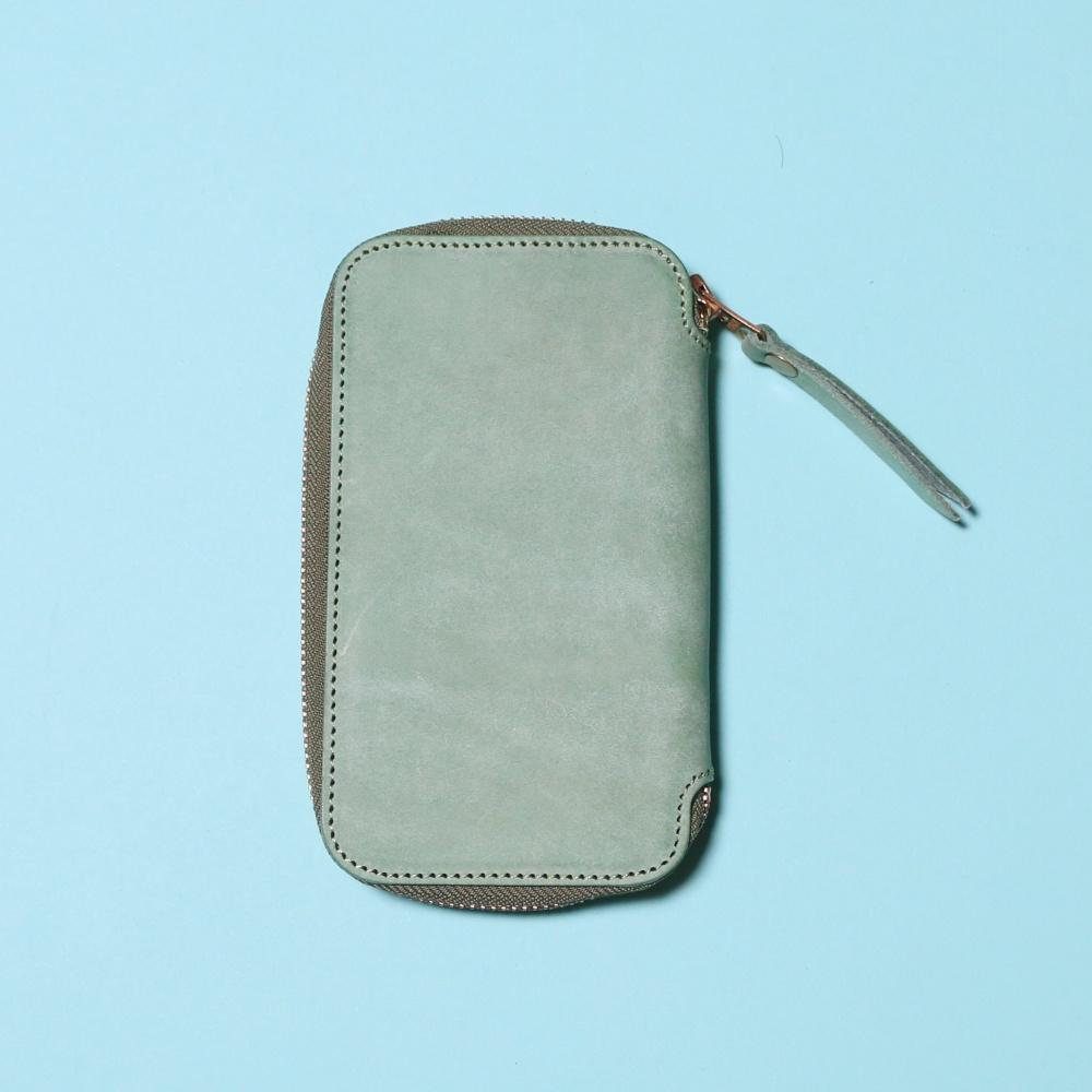 THE SUPERIOR LABOR Leather Zip Pen Case Limited Edition 2021 Summer Green