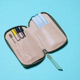 THE SUPERIOR LABOR Leather Zip Pen Case Limited Edition 2021 Summer Green