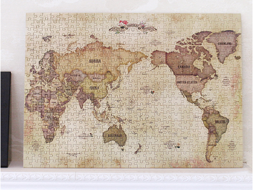 INDIMAP Puzzle 1000pcs (World Map) Antique
