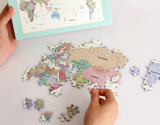 INDIMAP Puzzle 500pcs (World Map) Pastel