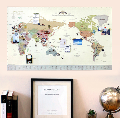 INDIMAP Deco Travel Map (Renewal) Pastel