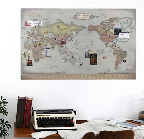 INDIMAP Deco Travel World Map (Renewal) Retro