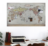INDIMAP Deco Travel World Map (Renewal) Retro