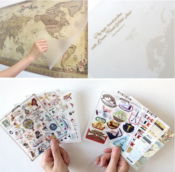 INDIMAP Deco Travel World Map (Renewal) Antique