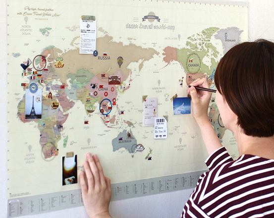 INDIMAP Deco Travel Map (Renewal) Pastel