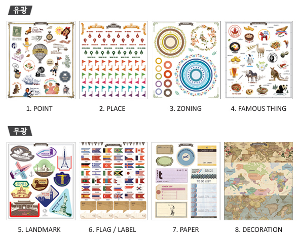 INDIMAP Deco Travel World Map (Renewal) Antique