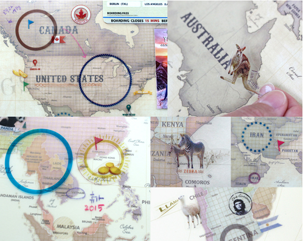 INDIMAP Deco Travel World Map (Renewal) Antique