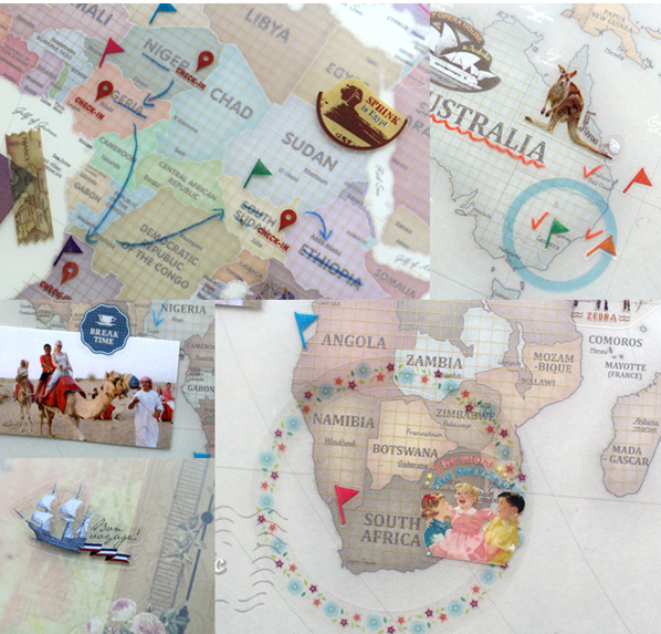 INDIMAP Deco Travel World Map (Renewal) Retro