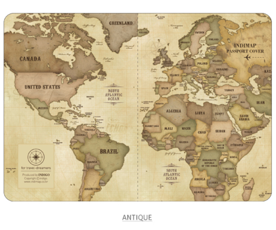INDIMAP Passport Cover Antique