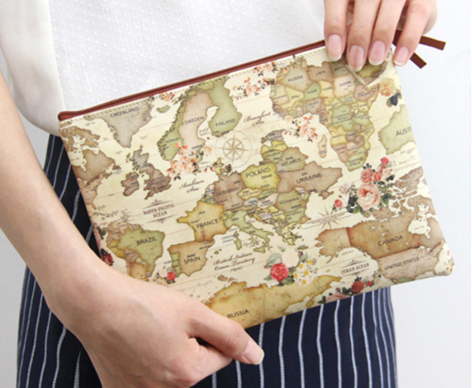 INDIMAP Pattern Pouch Big  Antique