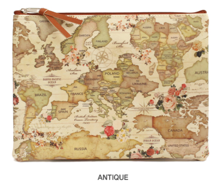 INDIMAP Pattern Pouch Big  Antique