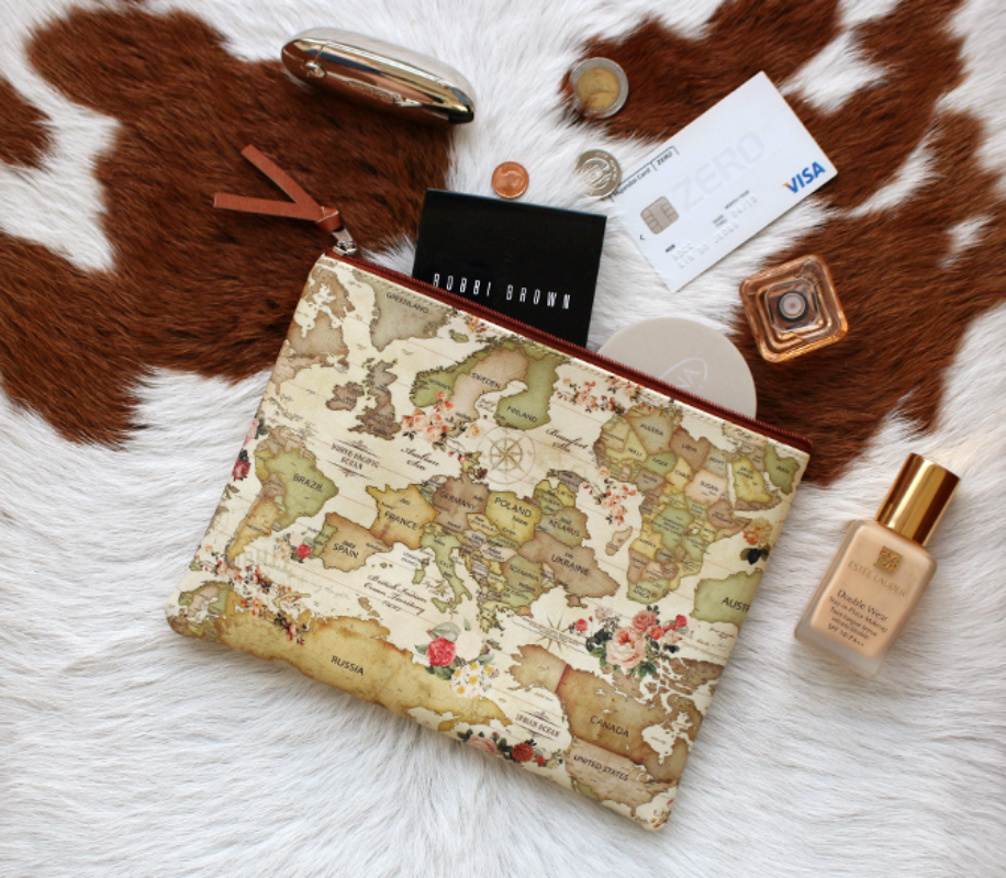 INDIMAP Pattern Pouch Big  Antique