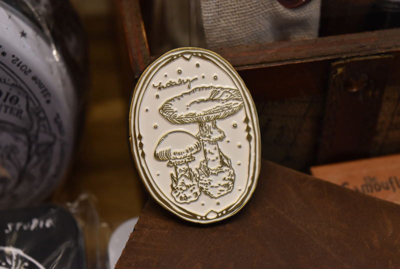 LCN Fungus Embossed Soft Enamel Metal Brooch