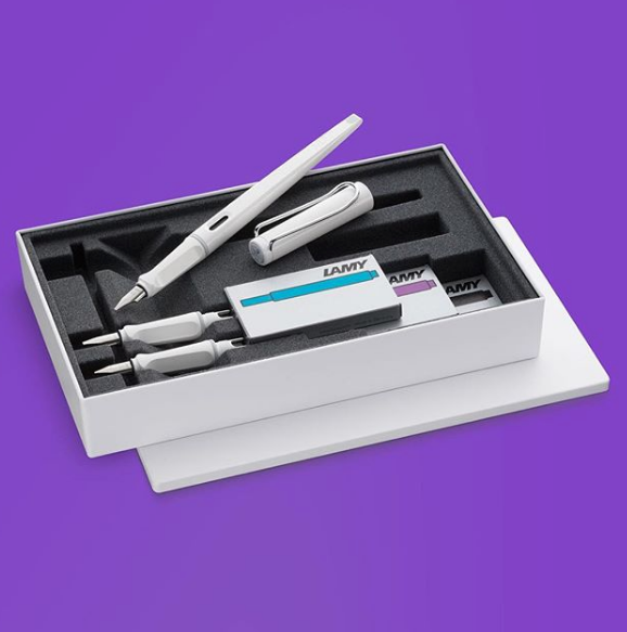 LAMY Fountain Pen Joy White + Red Set