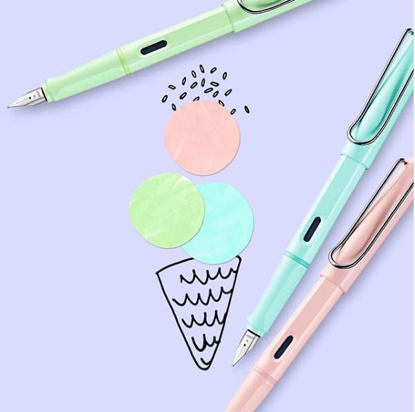 LAMY Fountain Pen Safari Pastel 3 EF Set