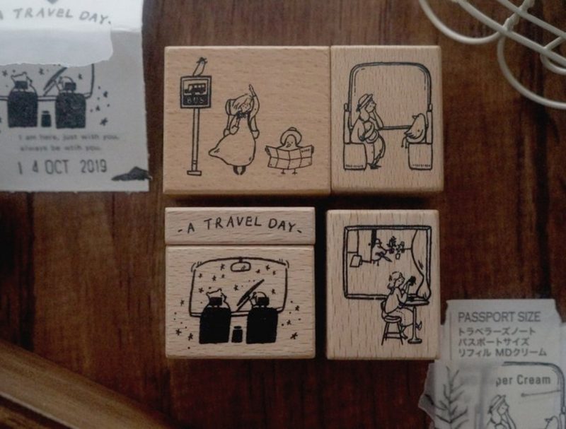 YAMADORO Rubber Stamp Set A Travel Day