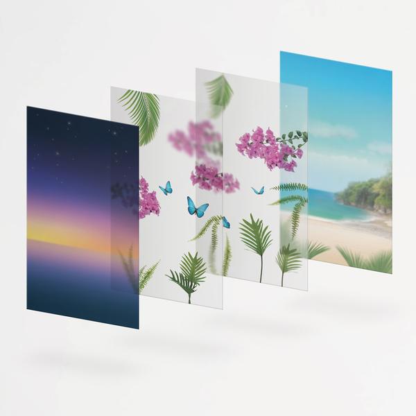 Appree Nature Scene Sticker Tropical Night