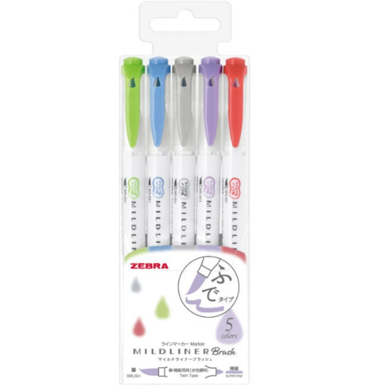 ZEBRA Mildliner Brush 5Colors Set