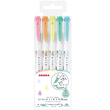 ZEBRA Mildliner Brush 5Colors Set