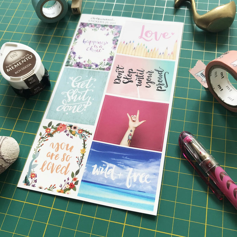 ARTSUNAMI Stickers JS-001 Waterproof Quotes