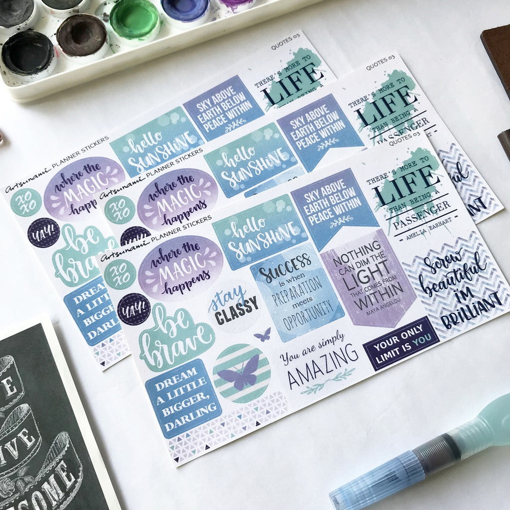 ARTSUNAMI Planner Sticker Quotes 03