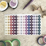 ARTSUNAMI Planner Sticker Mini Hexagon Days 02