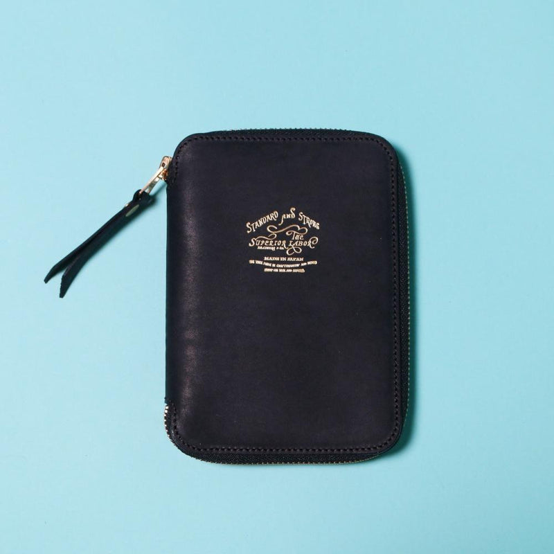 THE SUPERIOR LABOR B7 Leather Zip Organizer Limited Edition 2021 Summer Black