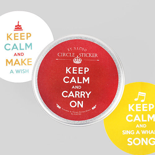 NACOO Circle Sticker Tin 05 Carry On