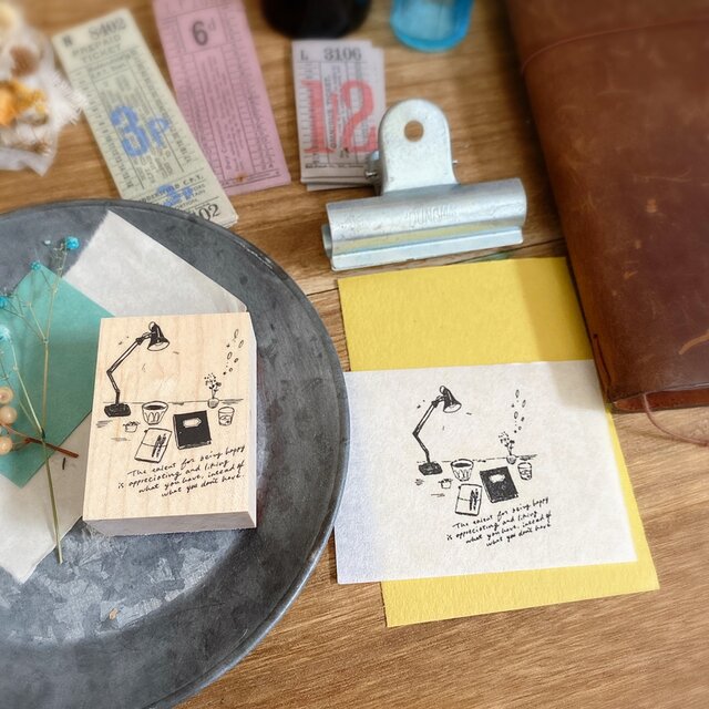 NONNLALA On My Desk Rubber Stamp