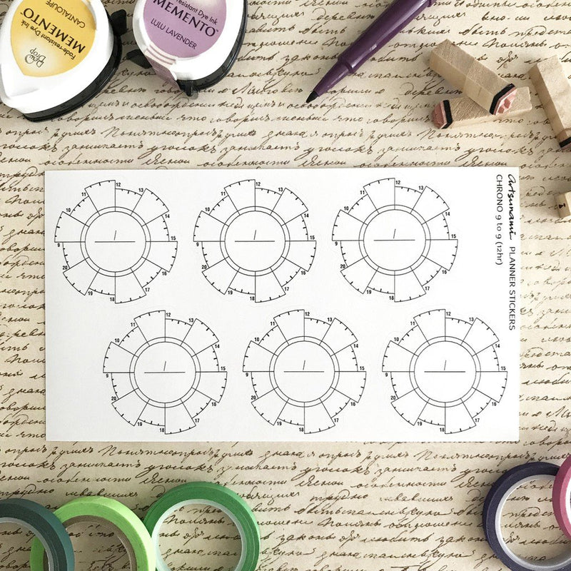 ARTSUNAMI Planner Sticker Chrono 9-9 (12hr)