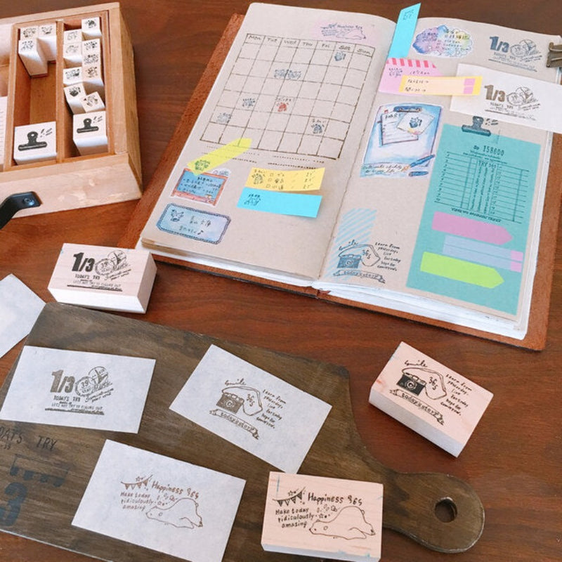 NONNLALA Merci Postmark Rubber Stamp