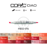 COPIC Ciao Marker RED (R000-R85)