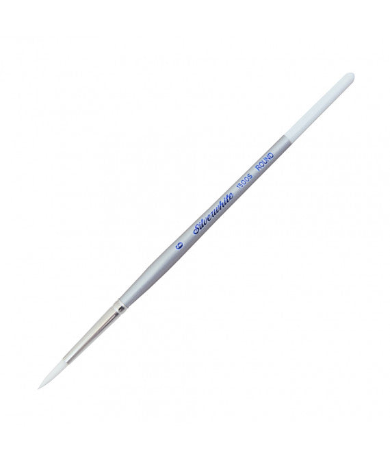 SILVERWhite White Taklon Short - Round 6