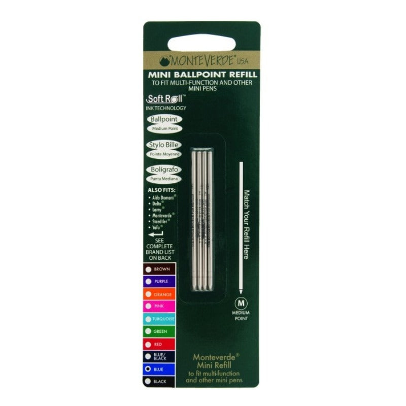 MONTEVERDE Soft Roll Mini D1 Ballpoint Refill (M) Black