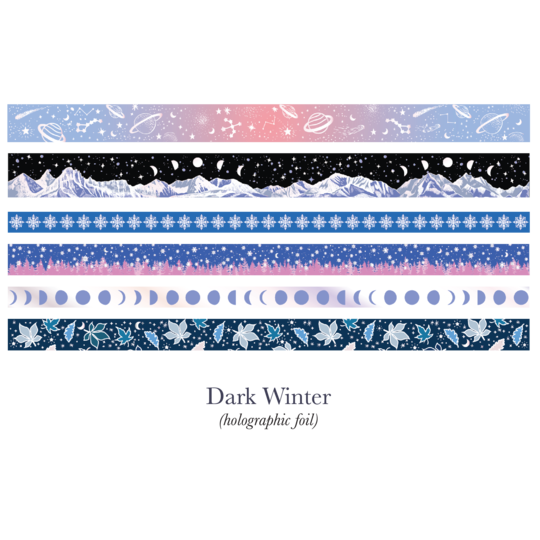 PapergeekCo Washi Tape Dark Winter
