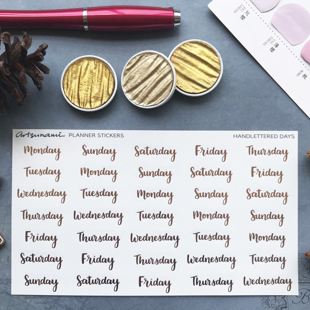 ARTSUNAMI Planner Sticker Rose Gold