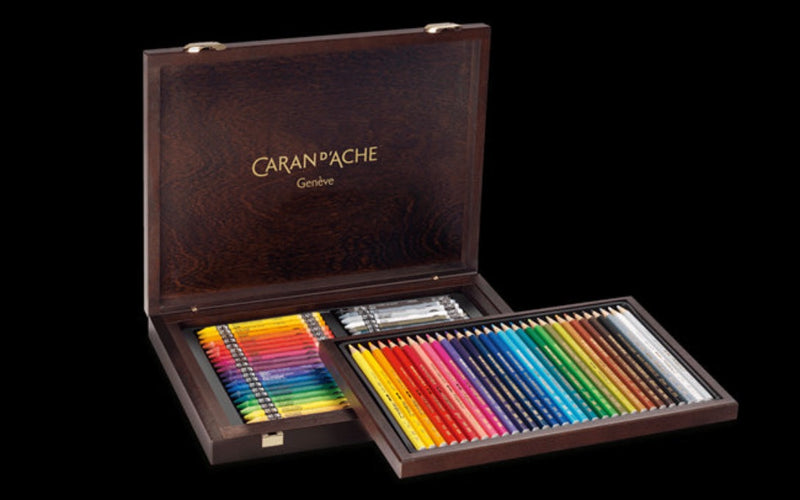 CARAN D'ACHE The Wooden Boxes Novelties 30 Prismalo 40 Neocolor II