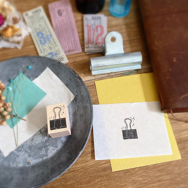 NONNLALA Double Clip Rubber Stamp