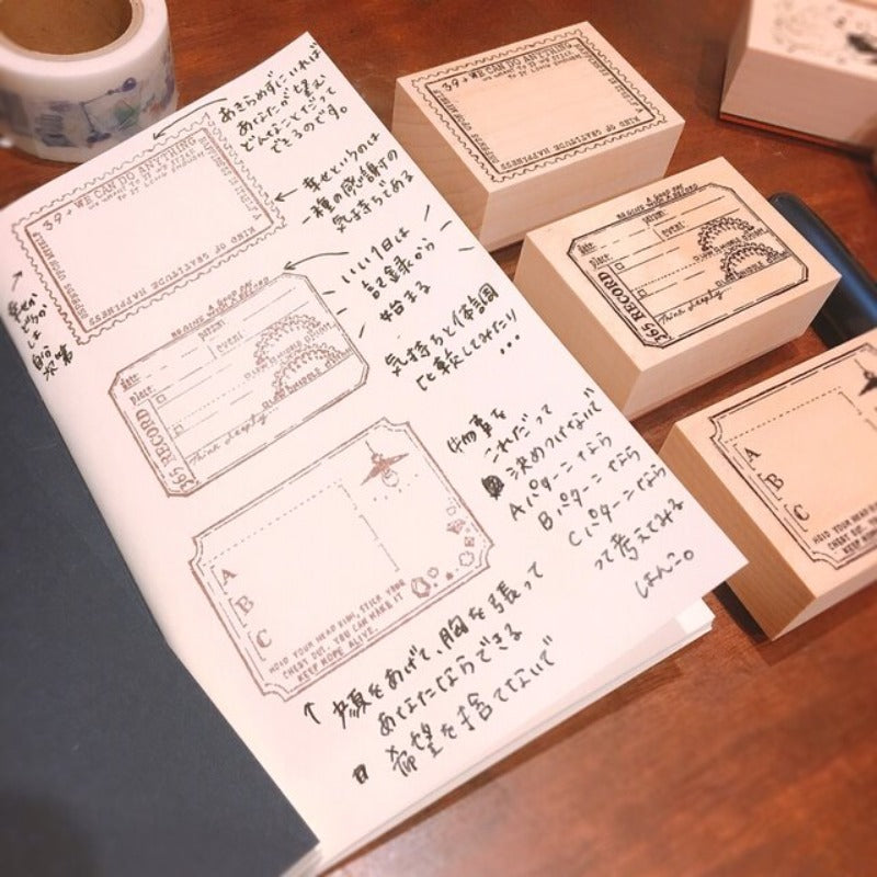 NONNLALA 365 Record Rubber Stamp