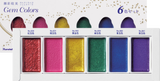 KURETAKE Gansai Tambi Gem 6 Colors Set