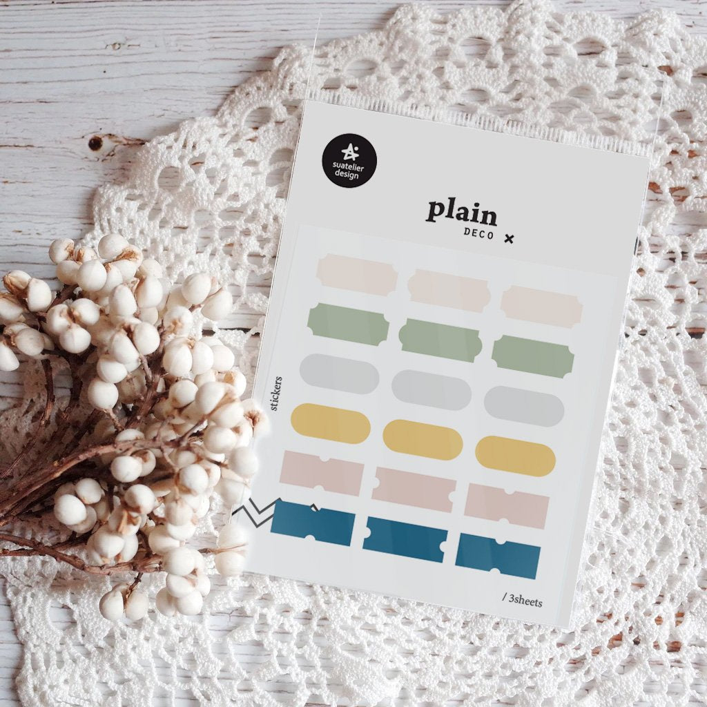 SUATELIER Plain Deco Stickers