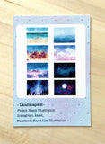 KAZEL LIM Watercolor Sticker Landscape