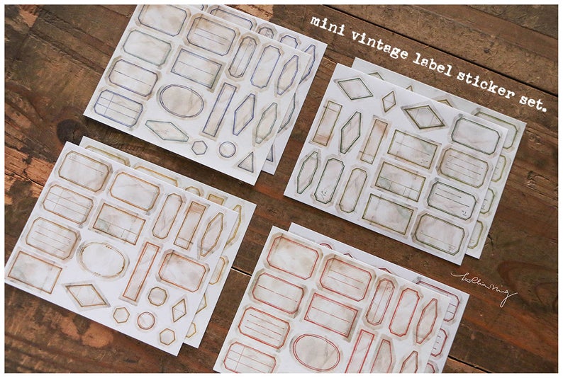 LCN Mini Vintage Label Sticker Set