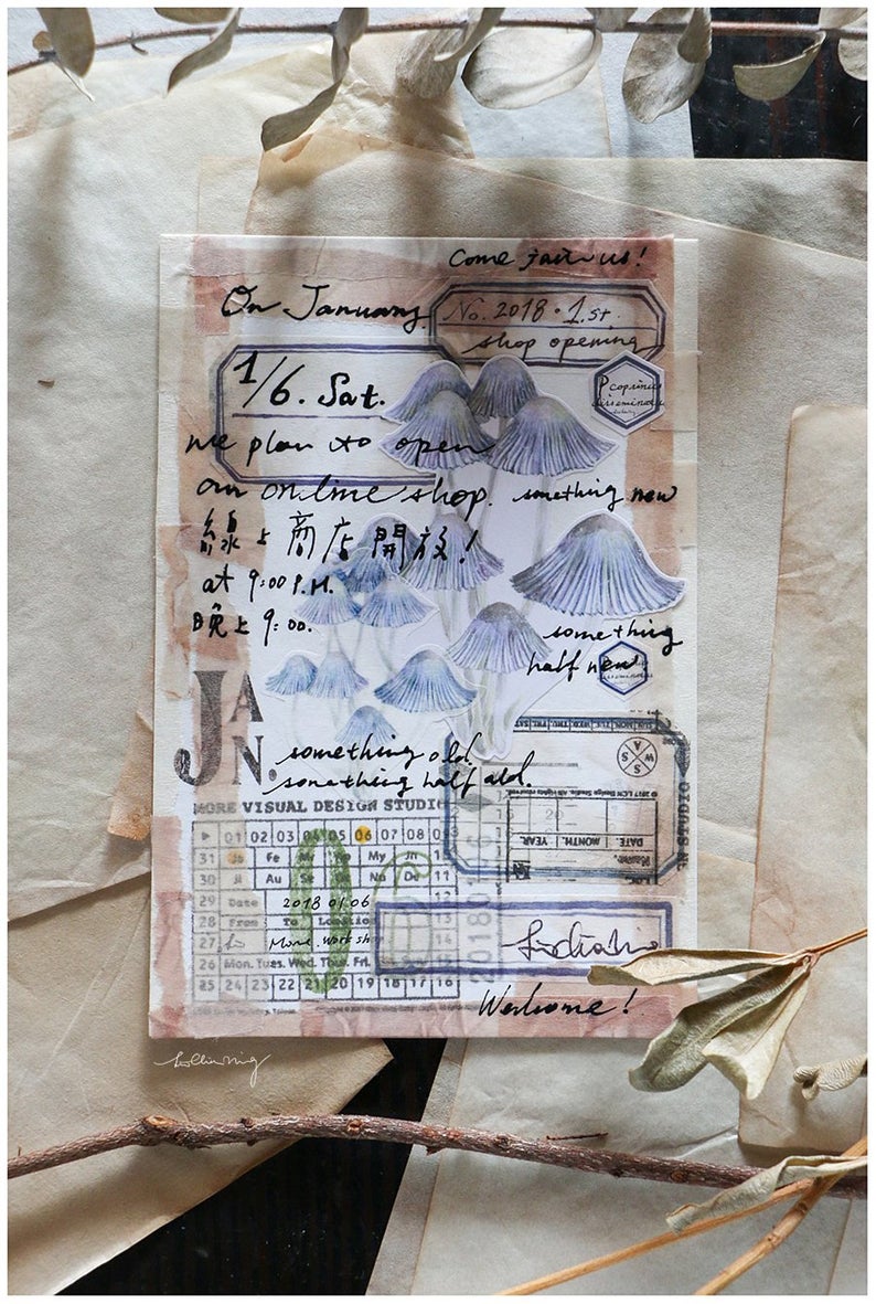 LCN Vintage Pattern Washi Stickers