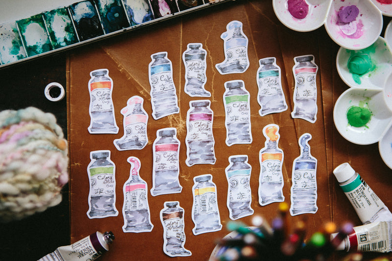 OURS Sticker Watercolor Flakes