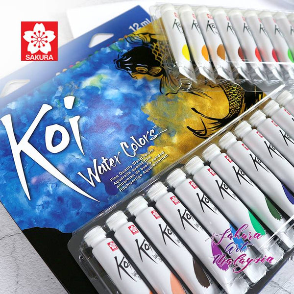 SAKURA Koi Watercolor 12ml Tube Set 24Colors – WRITER Stationery Store