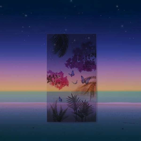 Appree Nature Scene Sticker Tropical Night