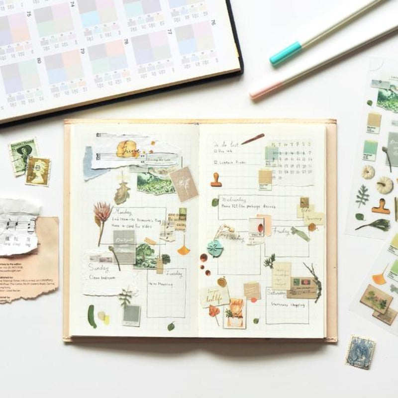 MU Craft Print-On Sticker Leaves & Notes 138