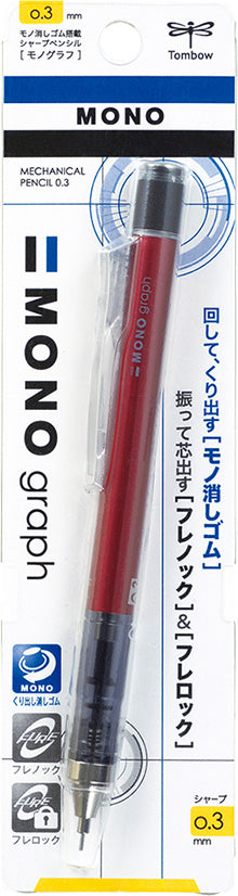 TOMBOW Mech. Pencil Mono Graph 0.3mm Red