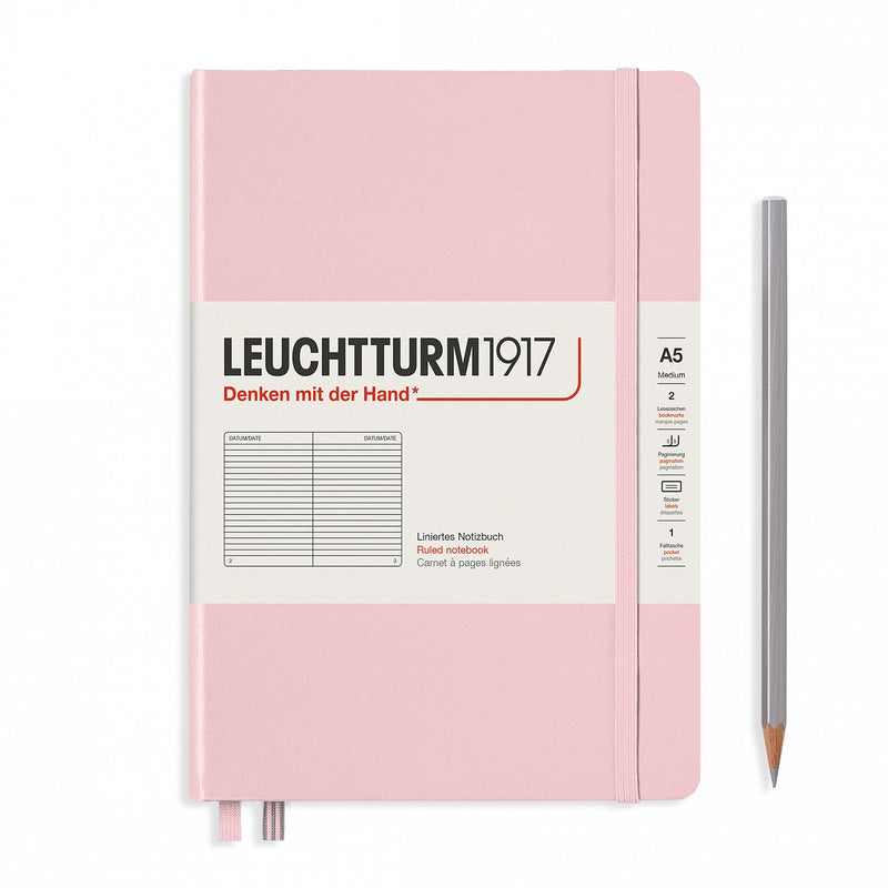 LEUCHTTURM1917 Hardcover A5 Medium Notebook Powder
